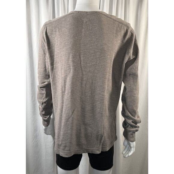 Calvin Klein Cotton Long Sleeve T-Shirt Taupe L sustainable casual 77-22 - Picture 3 of 14